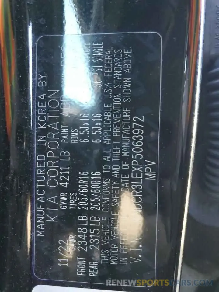 13 Photograph of a damaged car KNDCR3LEXP5063972 KIA NIRO 2023