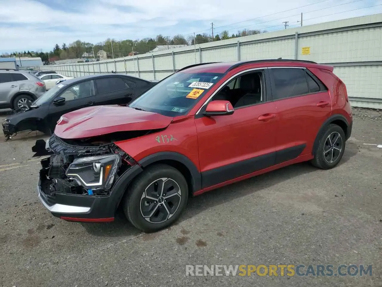 1 Photograph of a damaged car KNDCR3LEXP5080545 KIA NIRO 2023