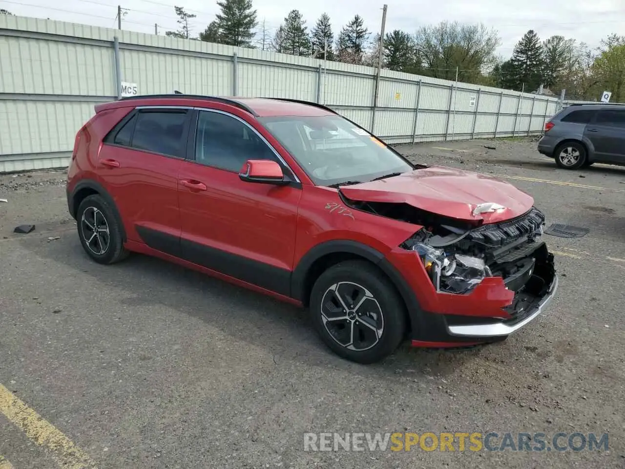 4 Photograph of a damaged car KNDCR3LEXP5080545 KIA NIRO 2023