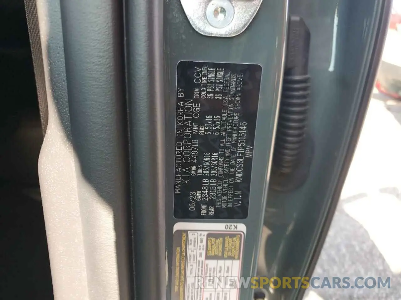 13 Photograph of a damaged car KNDCS3LF1P5115146 KIA NIRO 2023