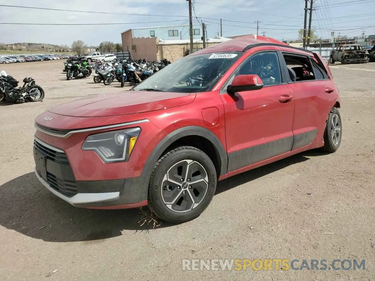 1 Photograph of a damaged car KNDCS3LF3P5074910 KIA NIRO 2023