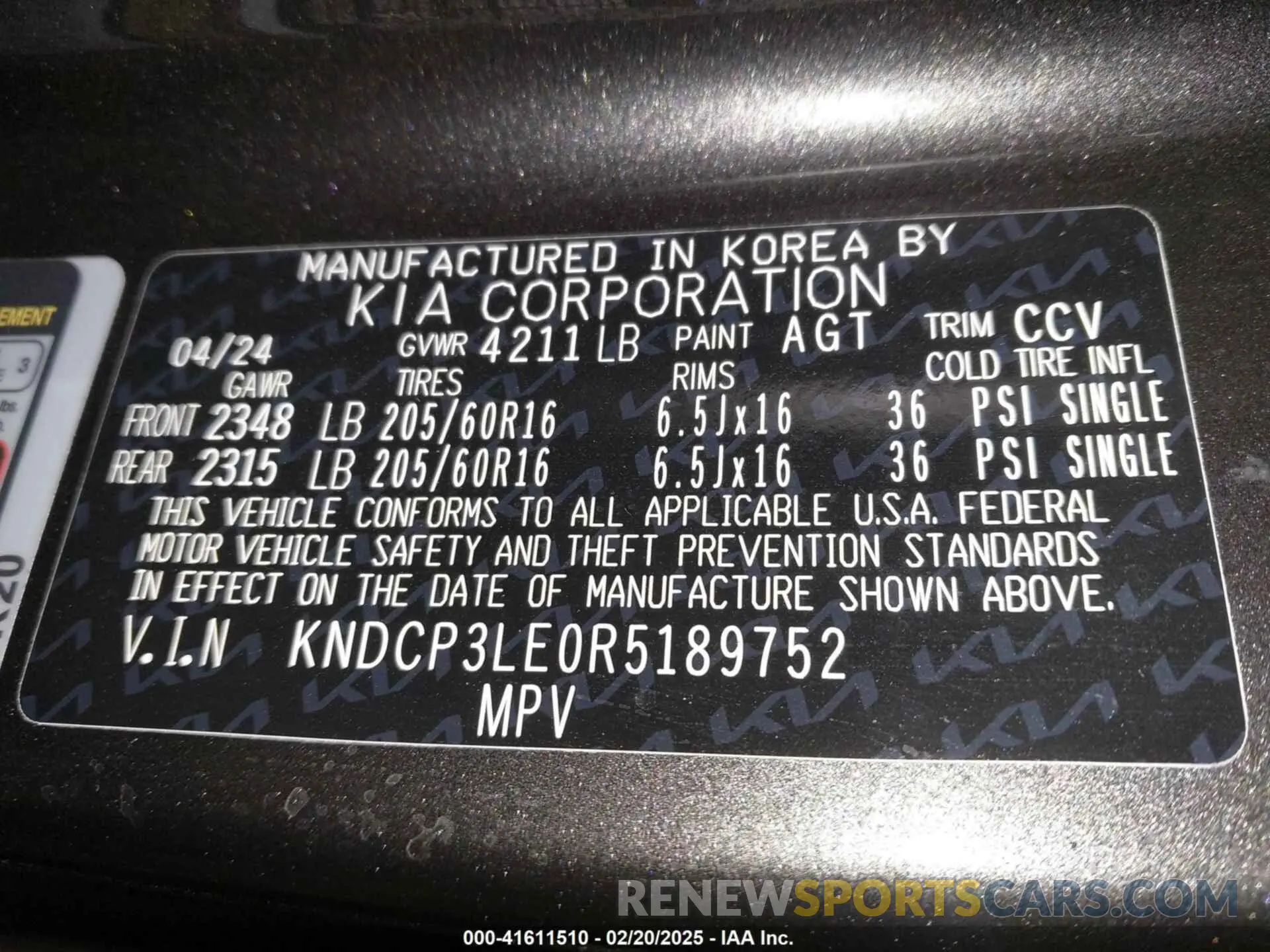 9 Photograph of a damaged car KNDCP3LE0R5189752 KIA NIRO 2024