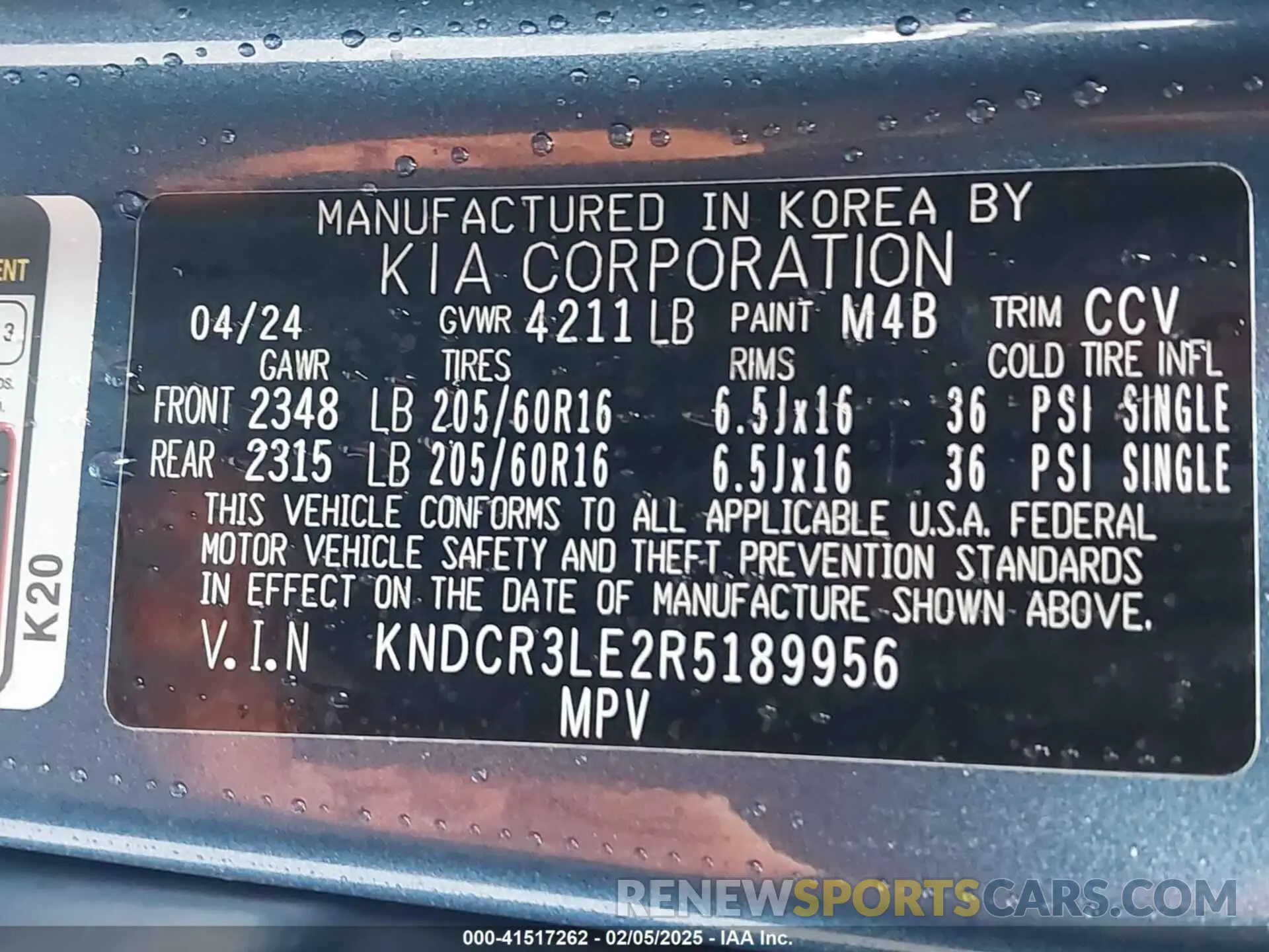 9 Photograph of a damaged car KNDCR3LE2R5189956 KIA NIRO 2024