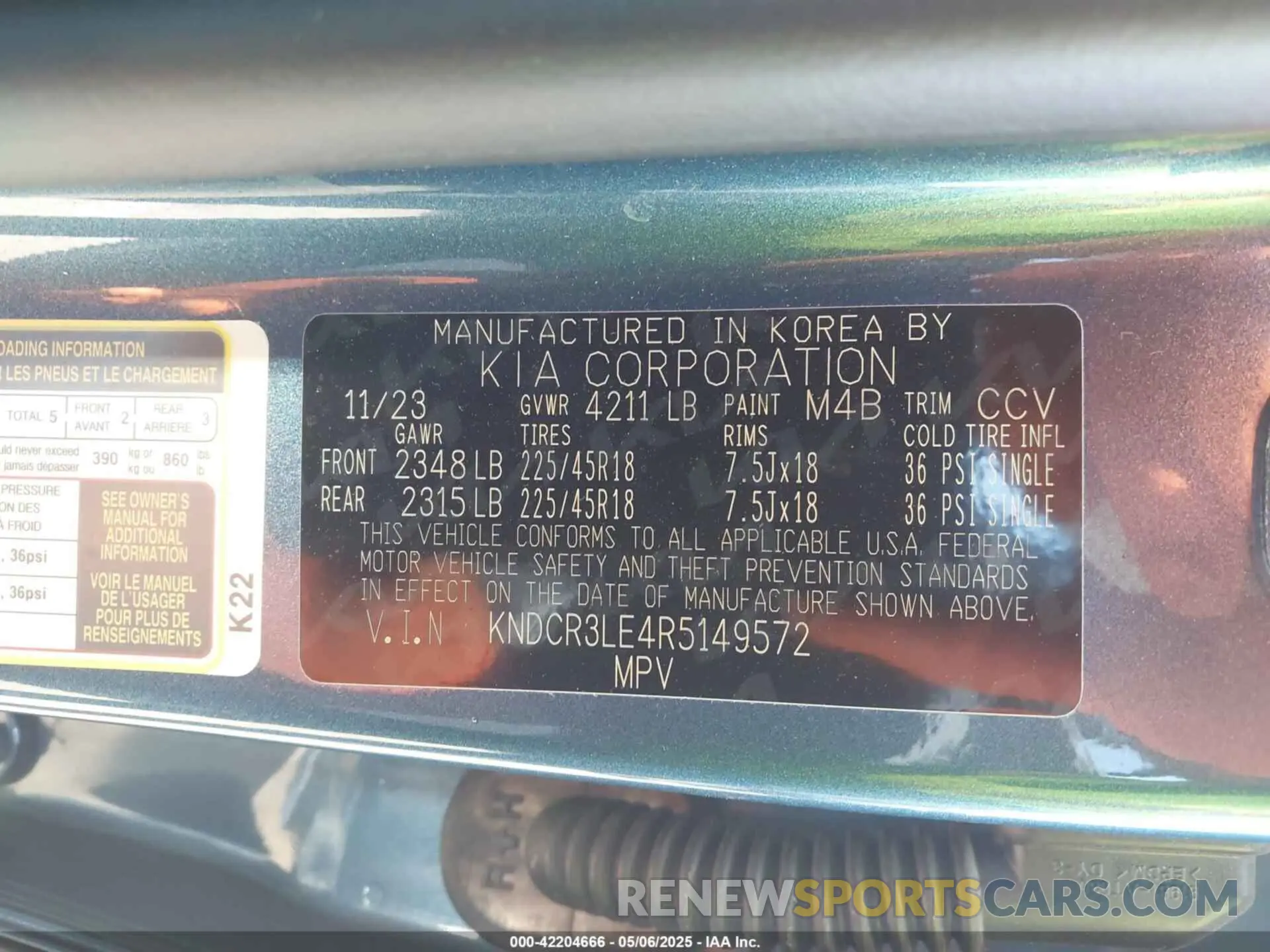 9 Photograph of a damaged car KNDCR3LE4R5149572 KIA NIRO 2024