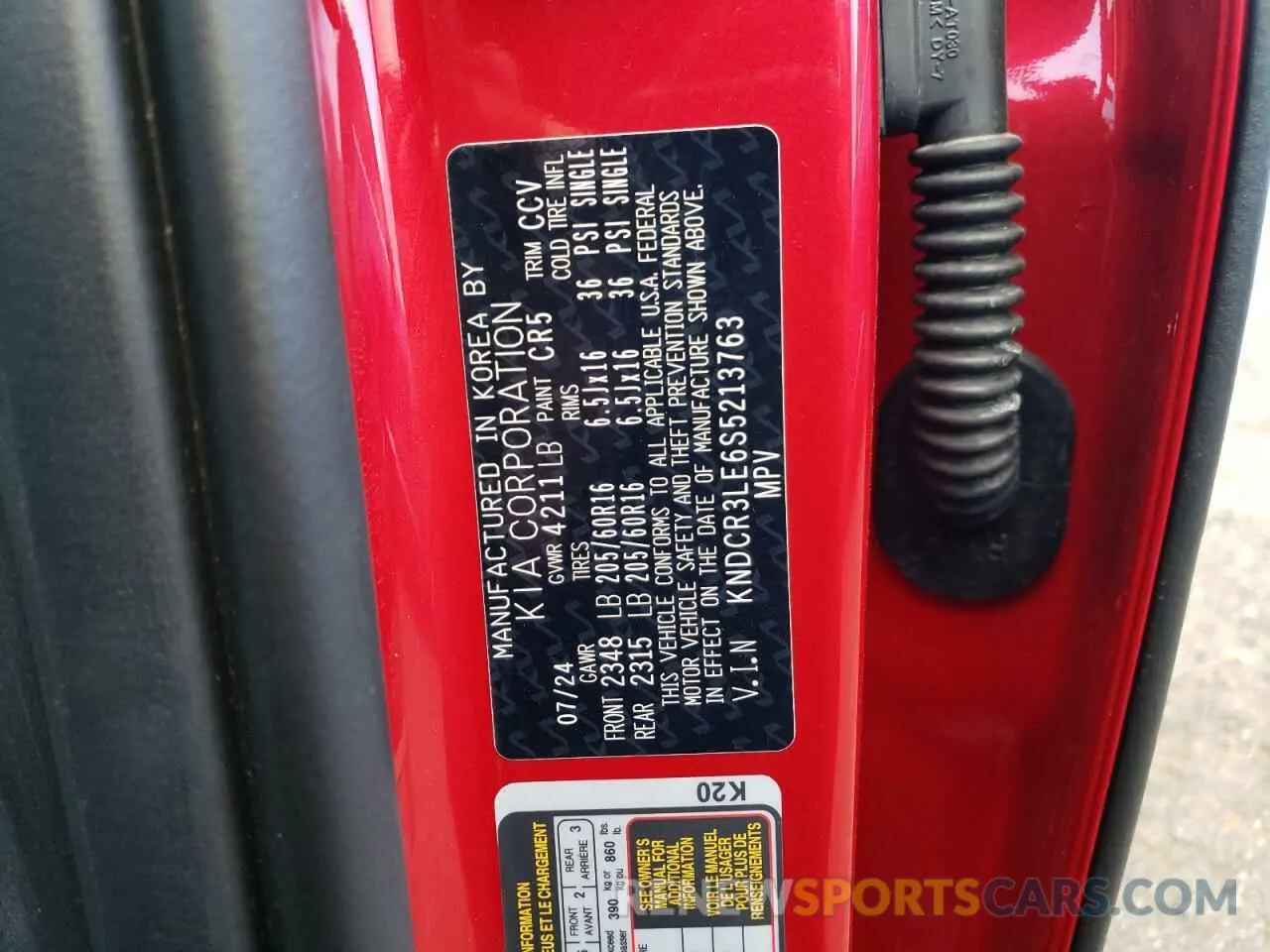 12 Photograph of a damaged car KNDCR3LE6S5213763 KIA NIRO 2025