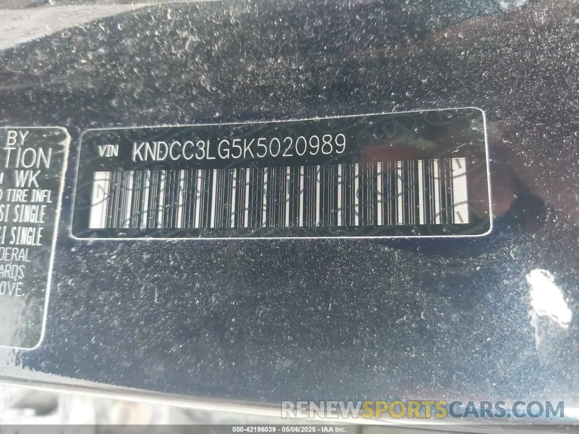 9 Photograph of a damaged car KNDCC3LG5K5020989 KIA NIRO EV 2019
