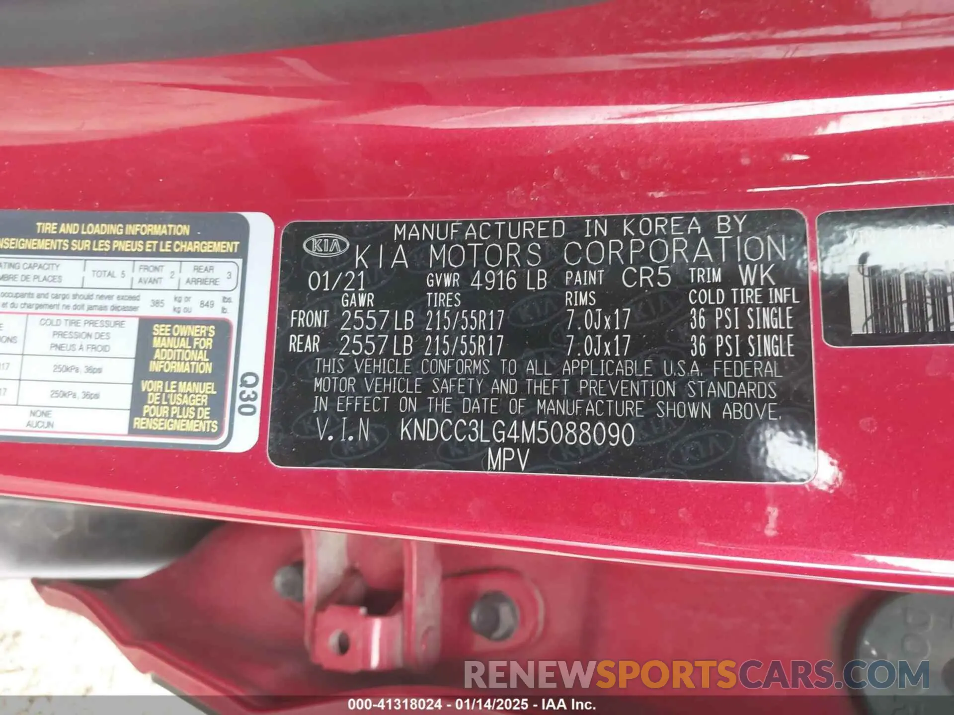9 Photograph of a damaged car KNDCC3LG4M5088090 KIA NIRO EV 2021