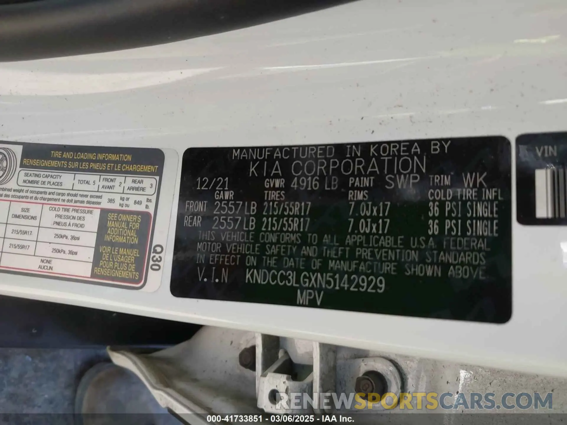 9 Photograph of a damaged car KNDCC3LGXN5142929 KIA NIRO EV 2022