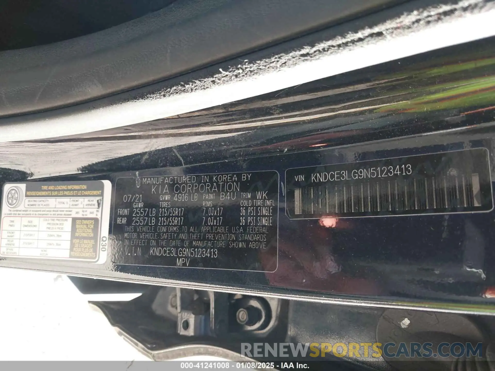 9 Photograph of a damaged car KNDCE3LG9N5123413 KIA NIRO EV 2022
