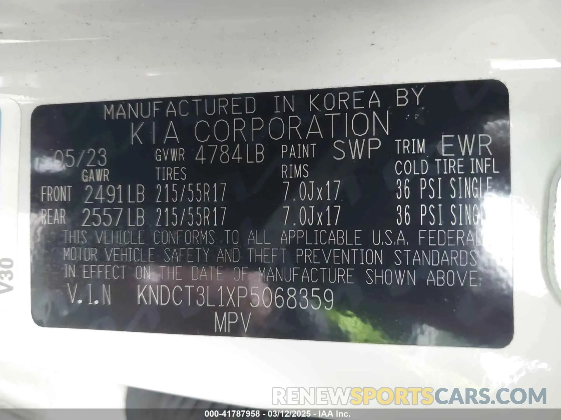 9 Photograph of a damaged car KNDCT3L1XP5068359 KIA NIRO EV 2023