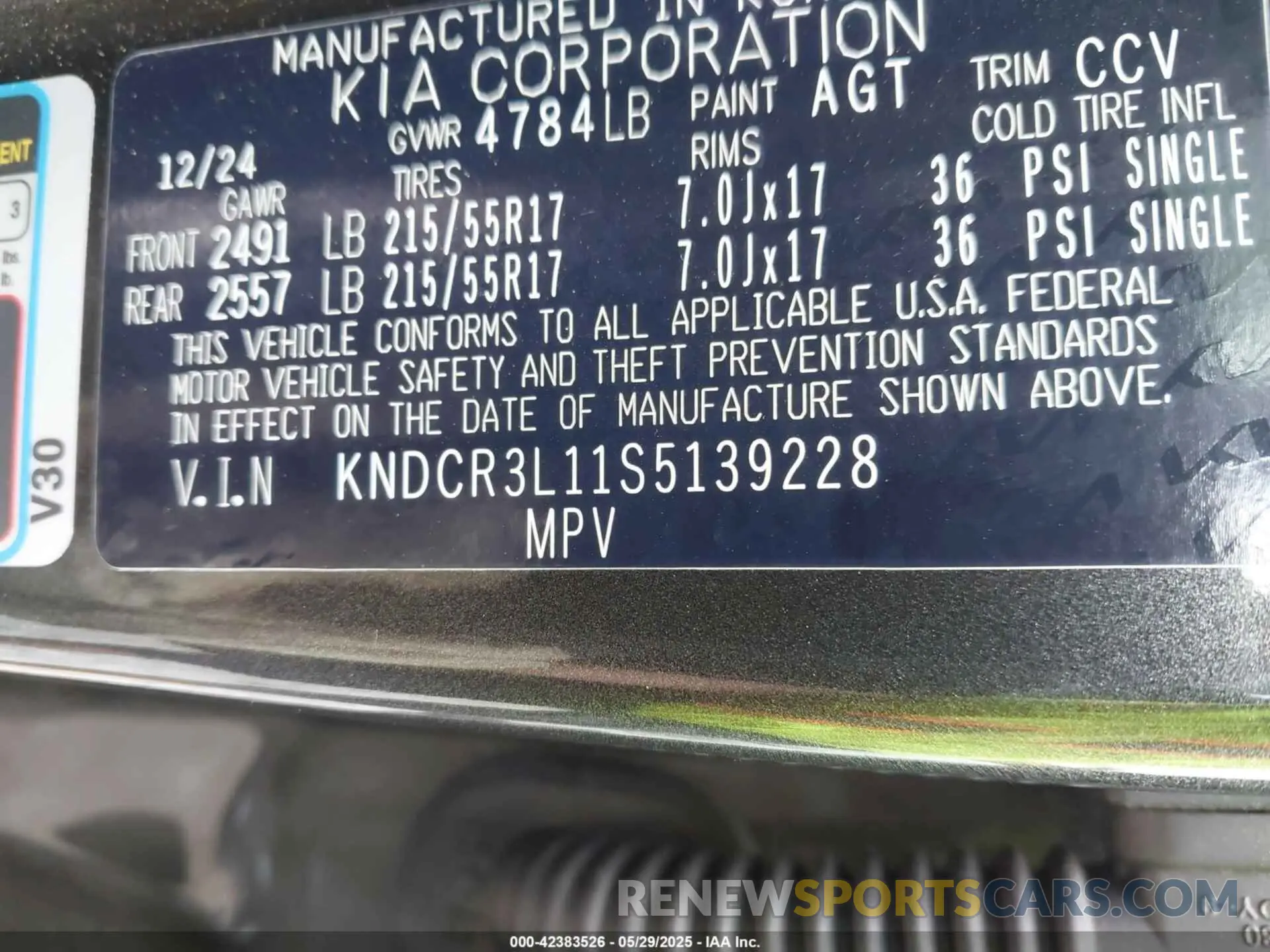 9 Photograph of a damaged car KNDCR3L11S5139228 KIA NIRO EV 2025