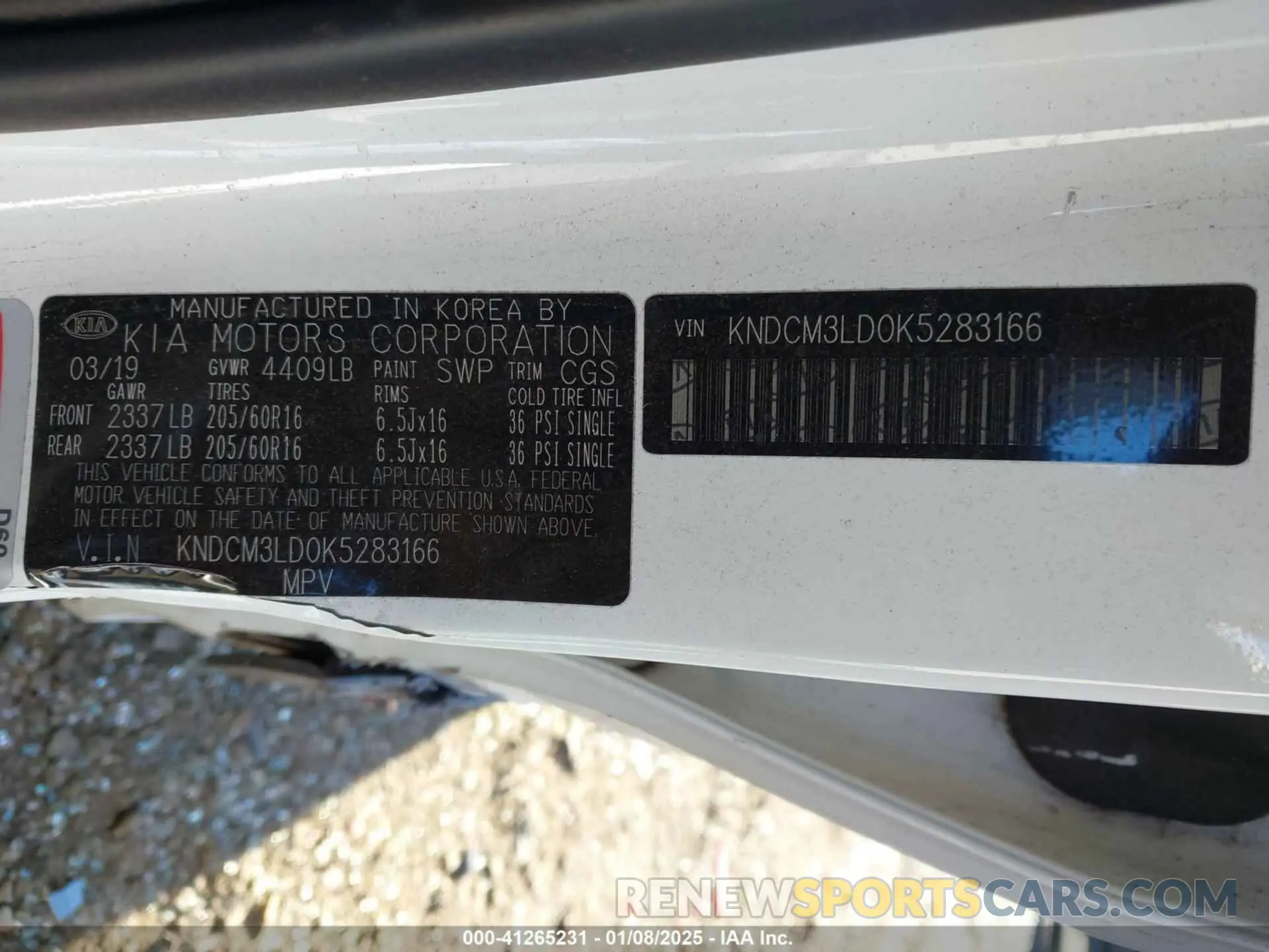 9 Photograph of a damaged car KNDCM3LD0K5283166 KIA NIRO PLUG-IN HYBRID 2019