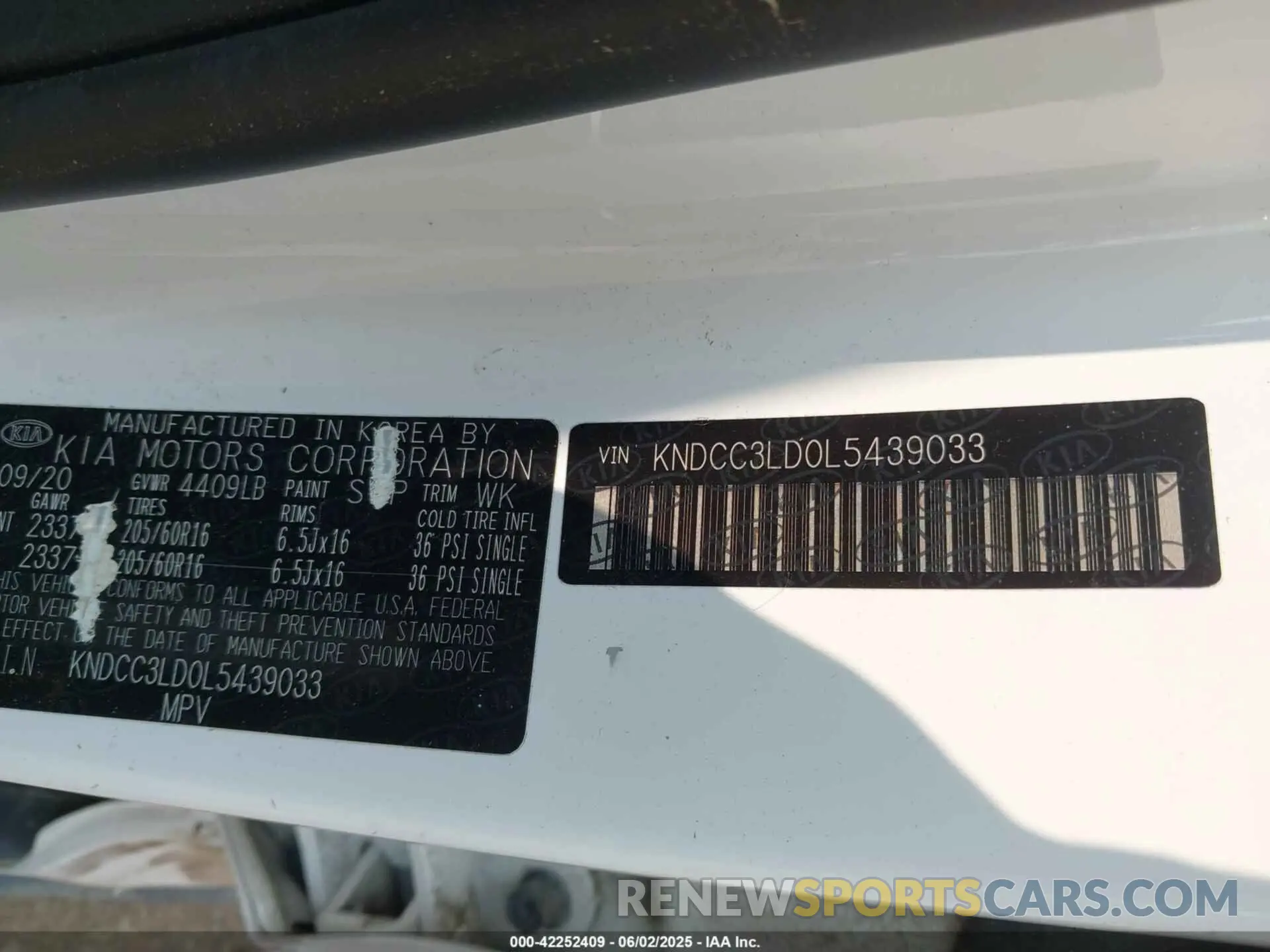 9 Photograph of a damaged car KNDCC3LD0L5439033 KIA NIRO PLUG-IN HYBRID 2020