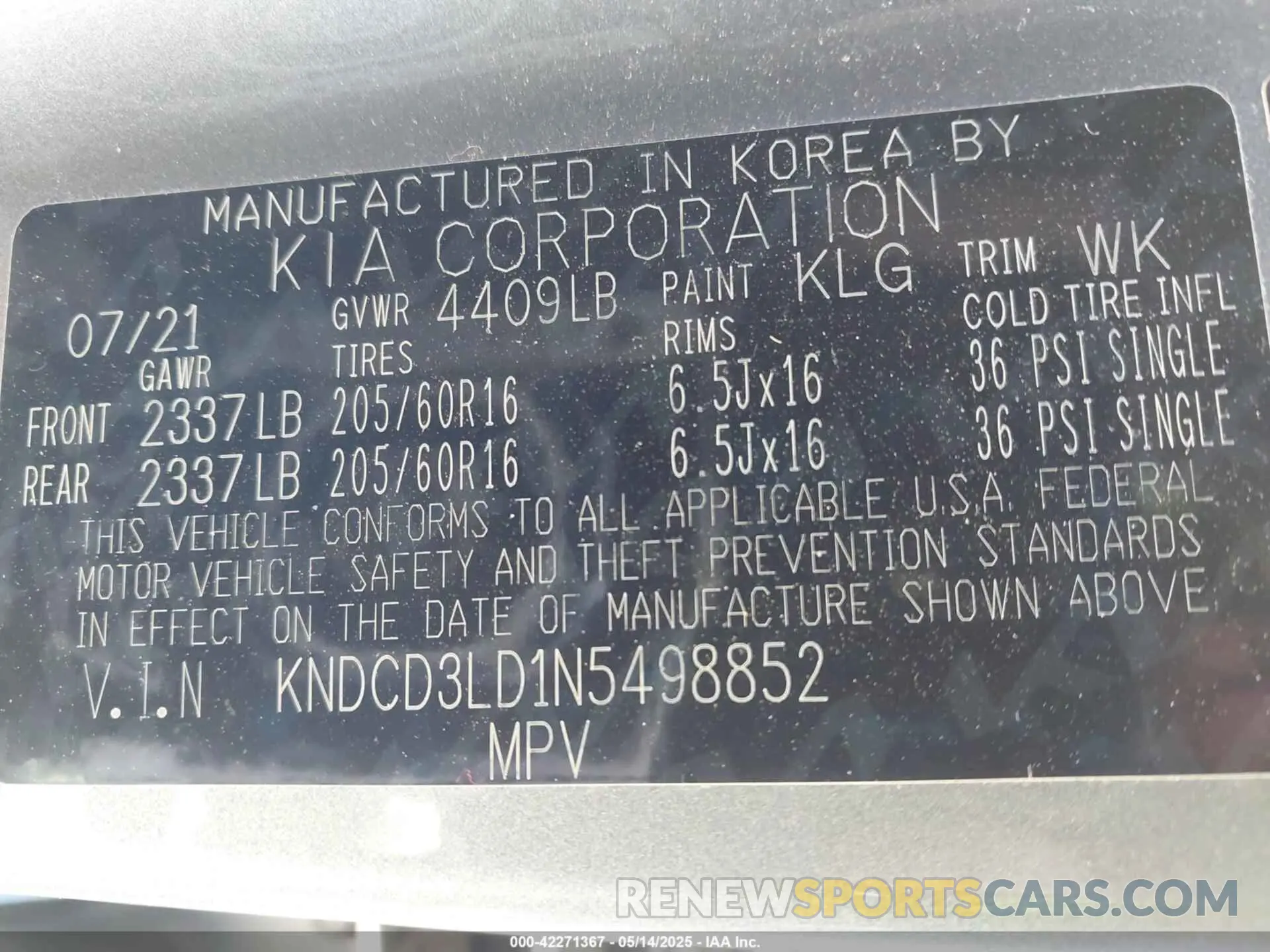9 Photograph of a damaged car KNDCD3LD1N5498852 KIA NIRO PLUG-IN HYBRID 2022