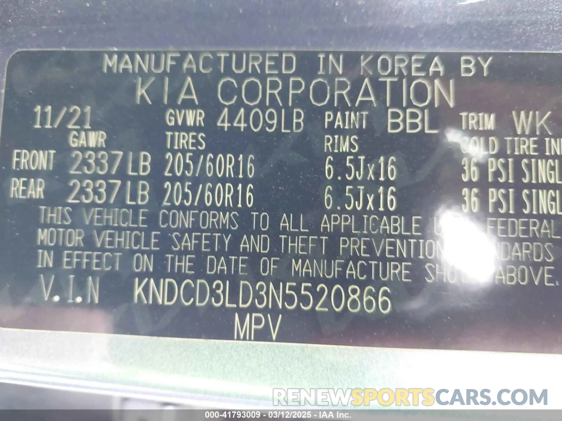 9 Photograph of a damaged car KNDCD3LD3N5520866 KIA NIRO PLUG-IN HYBRID 2022