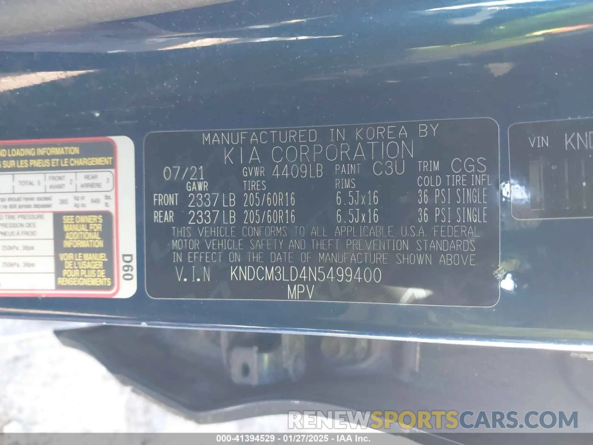 9 Photograph of a damaged car KNDCM3LD4N5499400 KIA NIRO PLUG-IN HYBRID 2022