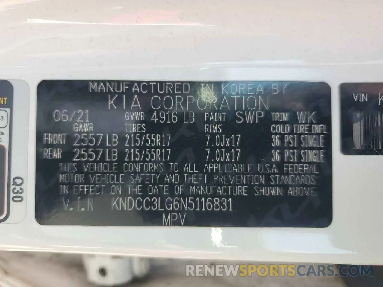 14 Photograph of a damaged car KNDCC3LG6N5116831 KIA NIRO S 2022