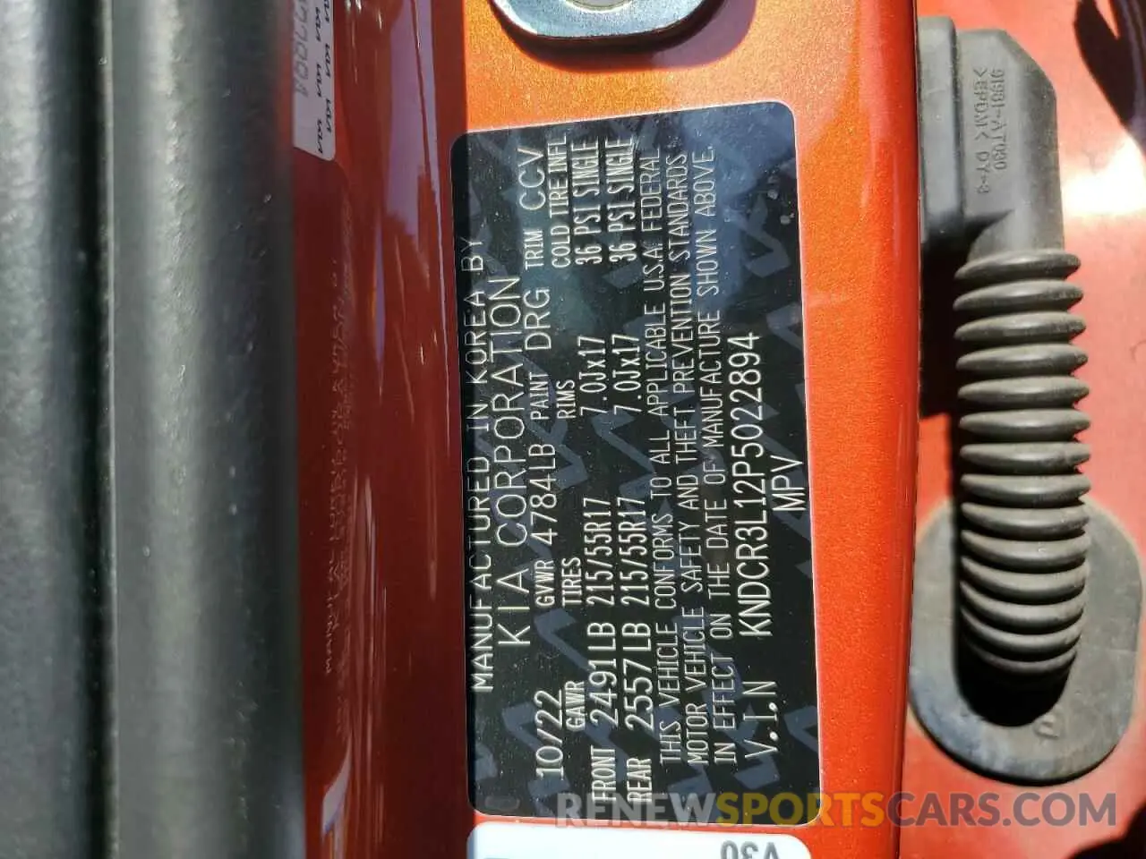 13 Photograph of a damaged car KNDCR3L12P5022894 KIA NIRO WIND 2023