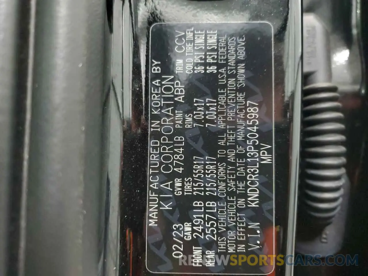 14 Photograph of a damaged car KNDCR3L13P5045987 KIA NIRO WIND 2023