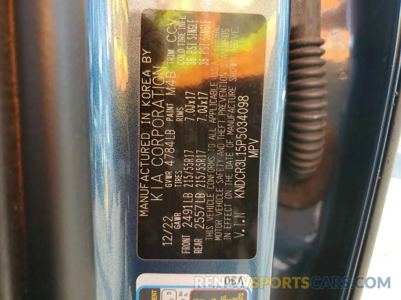 12 Photograph of a damaged car KNDCR3L15P5034098 KIA NIRO WIND 2023