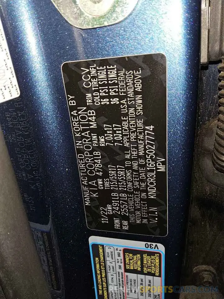 13 Photograph of a damaged car KNDCR3L16P5027774 KIA NIRO WIND 2023