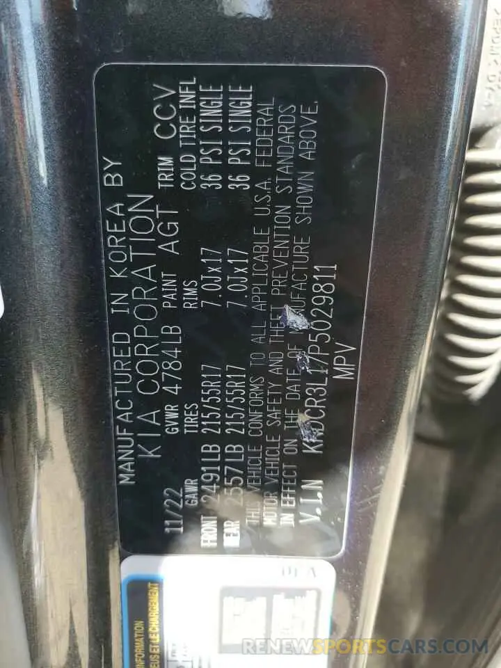 13 Photograph of a damaged car KNDCR3L17P5029811 KIA NIRO WIND 2023
