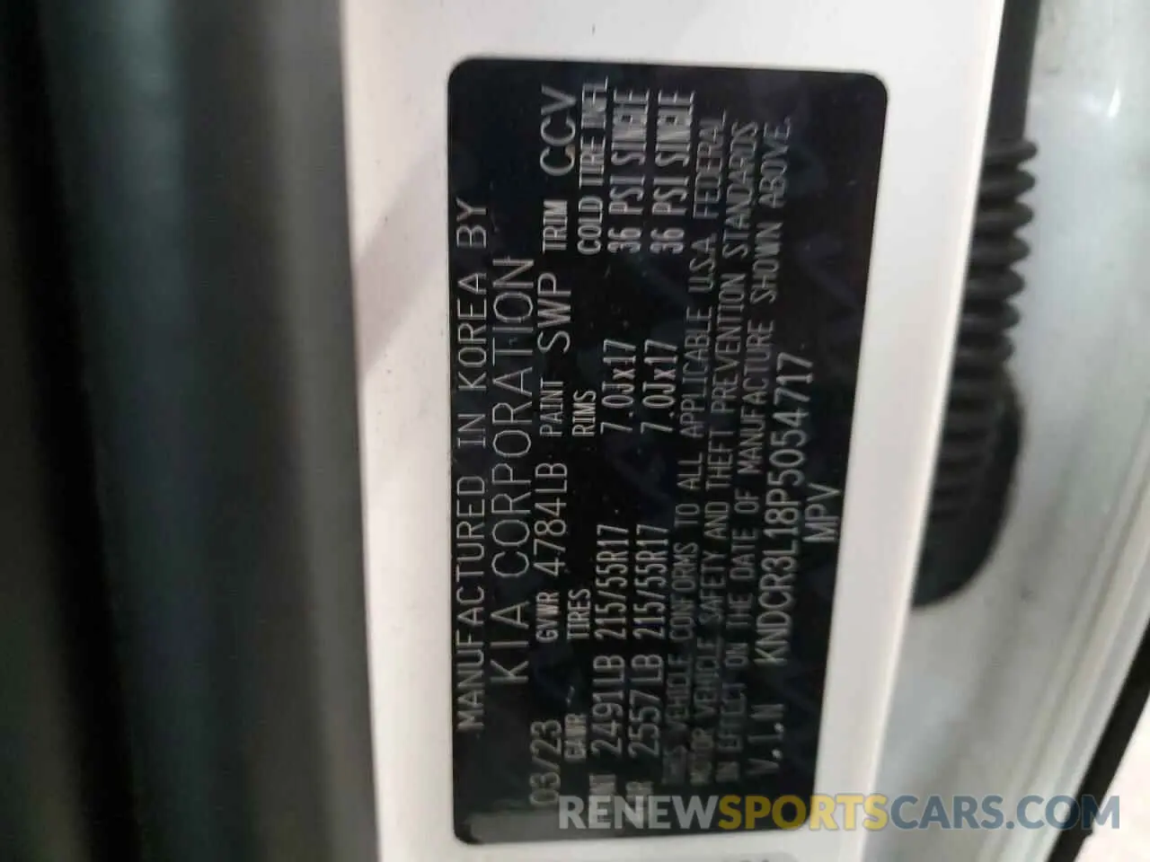 13 Photograph of a damaged car KNDCR3L18P5054717 KIA NIRO WIND 2023