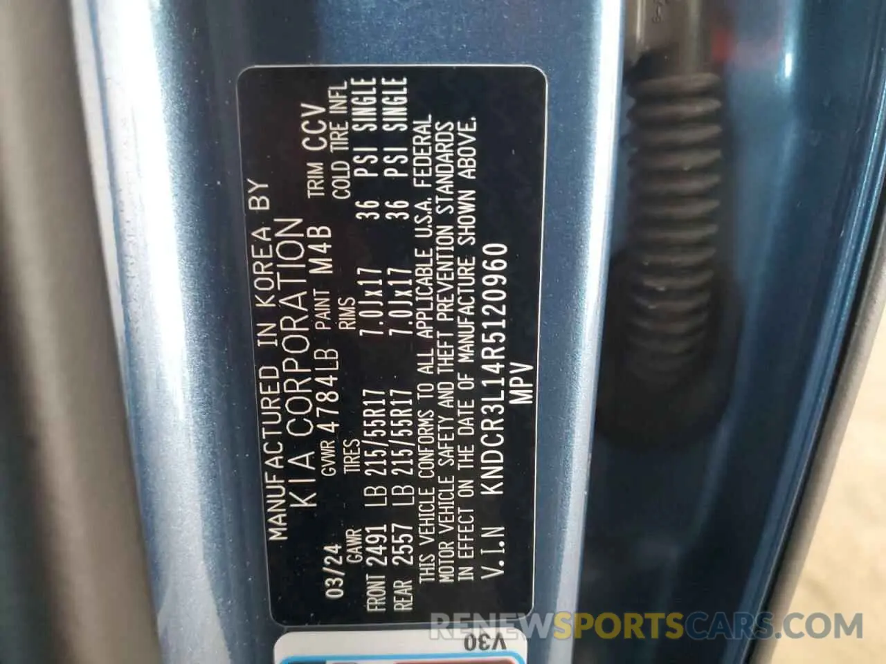 12 Photograph of a damaged car KNDCR3L14R5120960 KIA NIRO WIND 2024