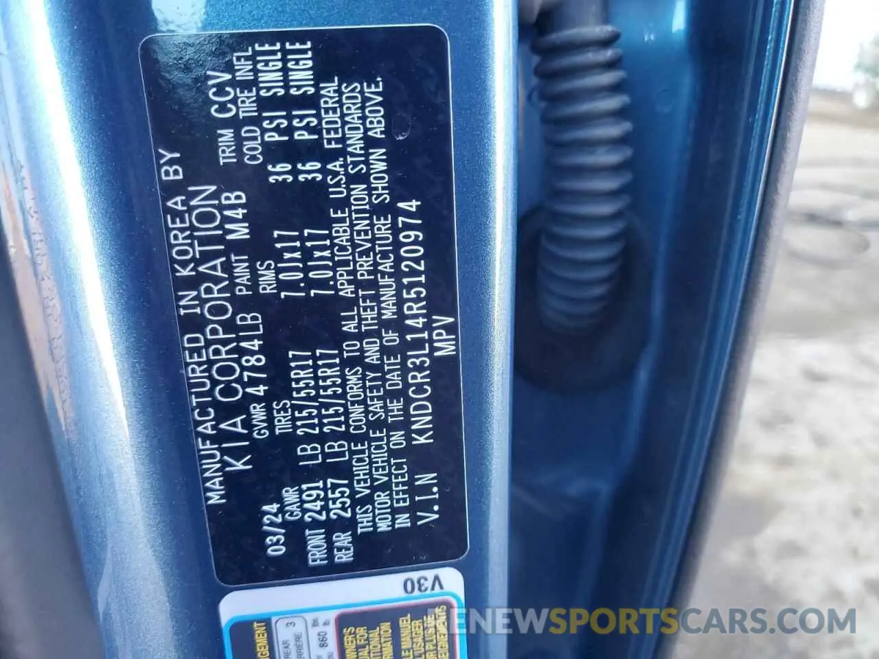 12 Photograph of a damaged car KNDCR3L14R5120974 KIA NIRO WIND 2024