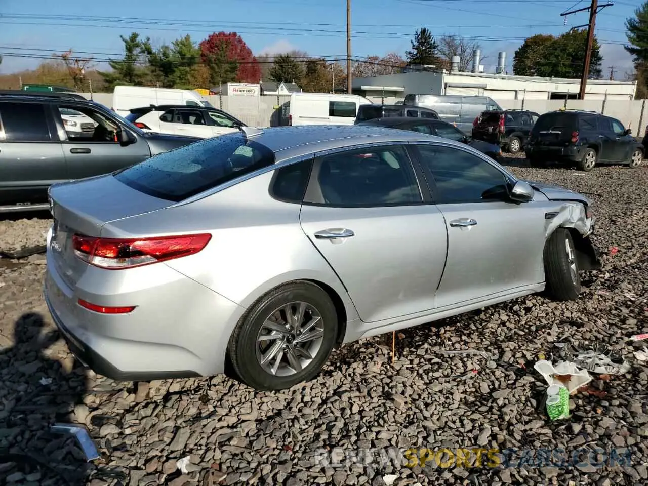 3 Photograph of a damaged car 5XXGT4L30KG343606 KIA OPTIMA 2019