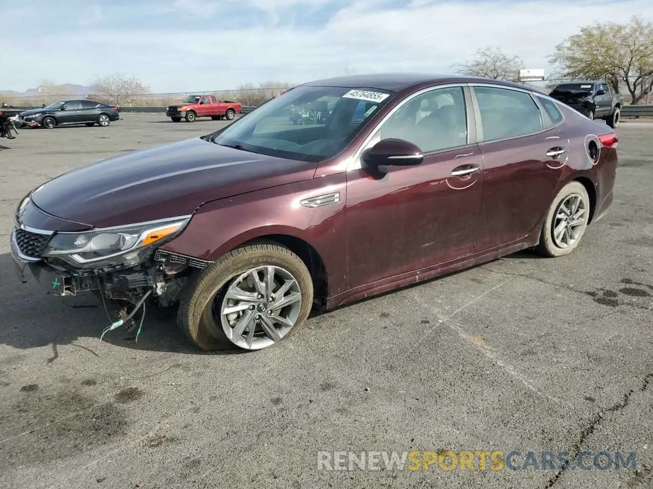 1 Photograph of a damaged car 5XXGT4L31KG282038 KIA OPTIMA 2019