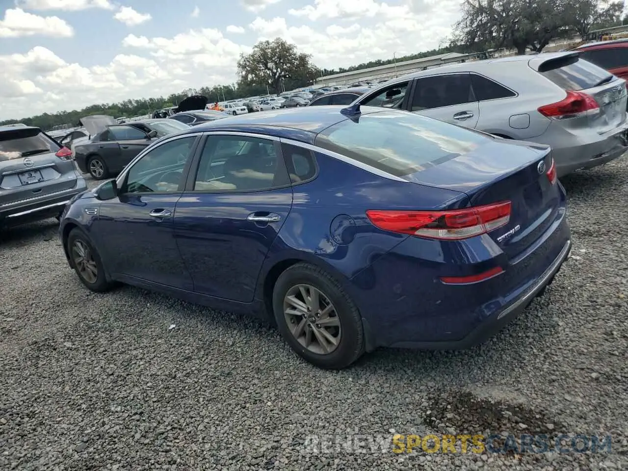 2 Photograph of a damaged car 5XXGT4L33KG316996 KIA OPTIMA 2019