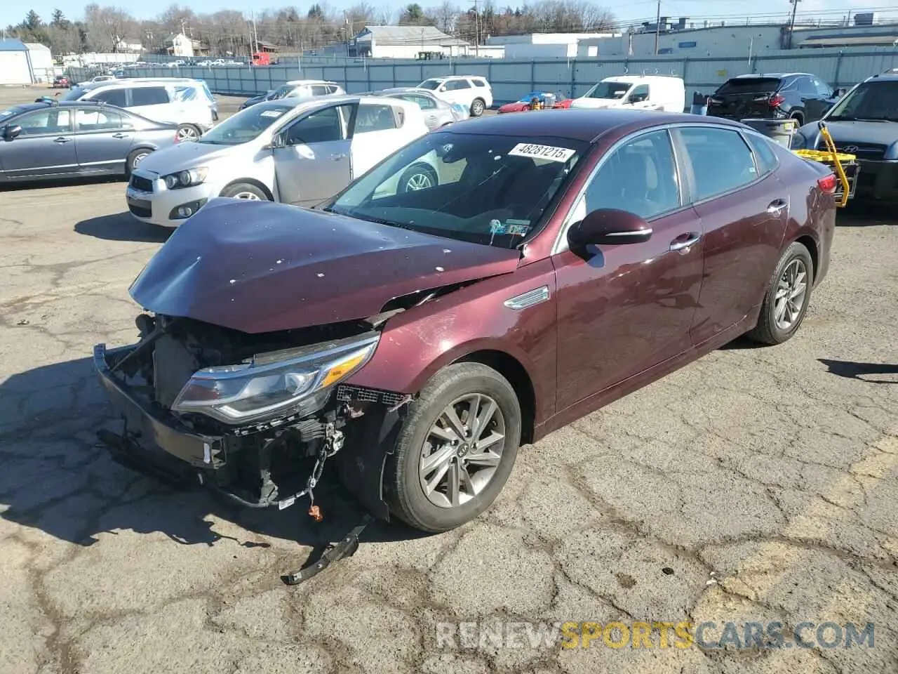 1 Photograph of a damaged car 5XXGT4L33KG337671 KIA OPTIMA 2019