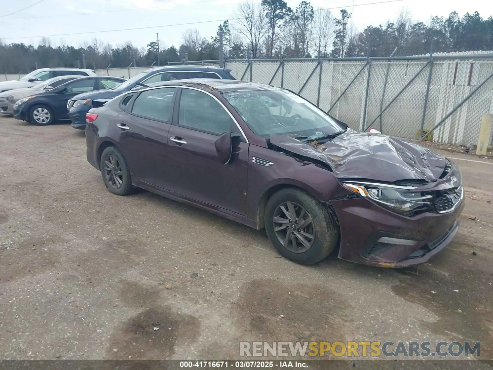 1 Photograph of a damaged car 5XXGT4L33KG346967 KIA OPTIMA 2019