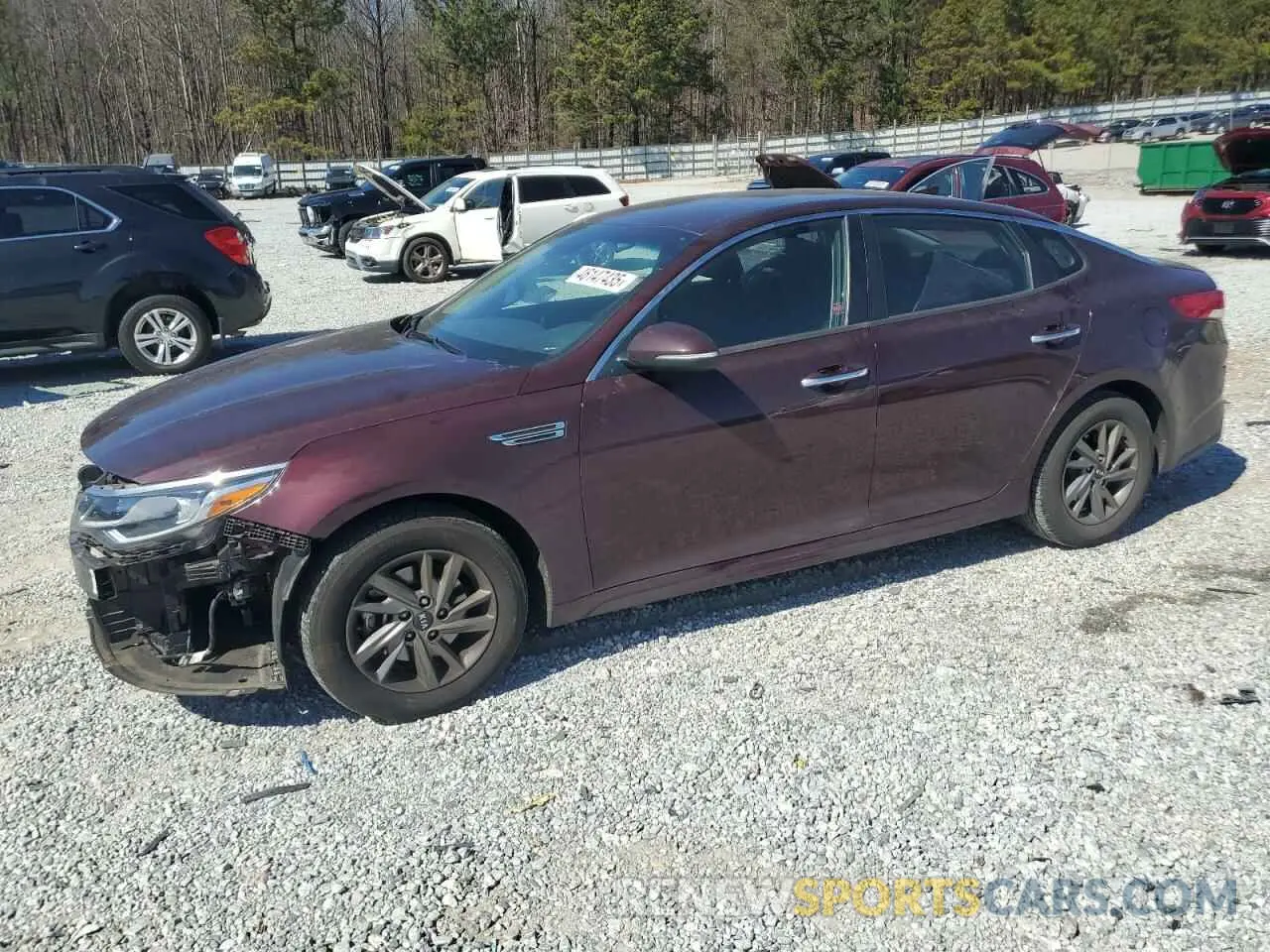 1 Photograph of a damaged car 5XXGT4L33KG351280 KIA OPTIMA 2019