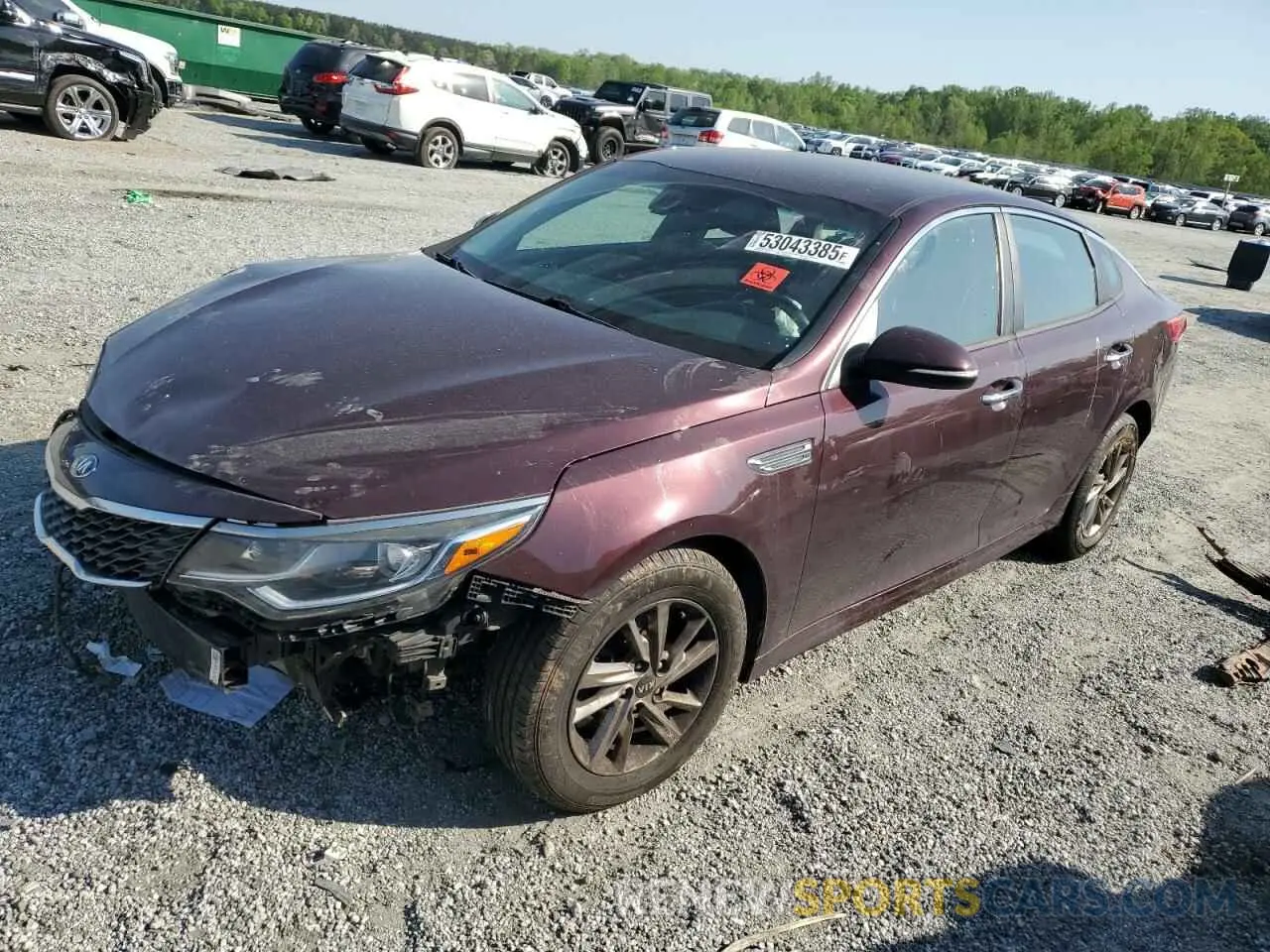1 Photograph of a damaged car 5XXGT4L34KG290991 KIA OPTIMA 2019
