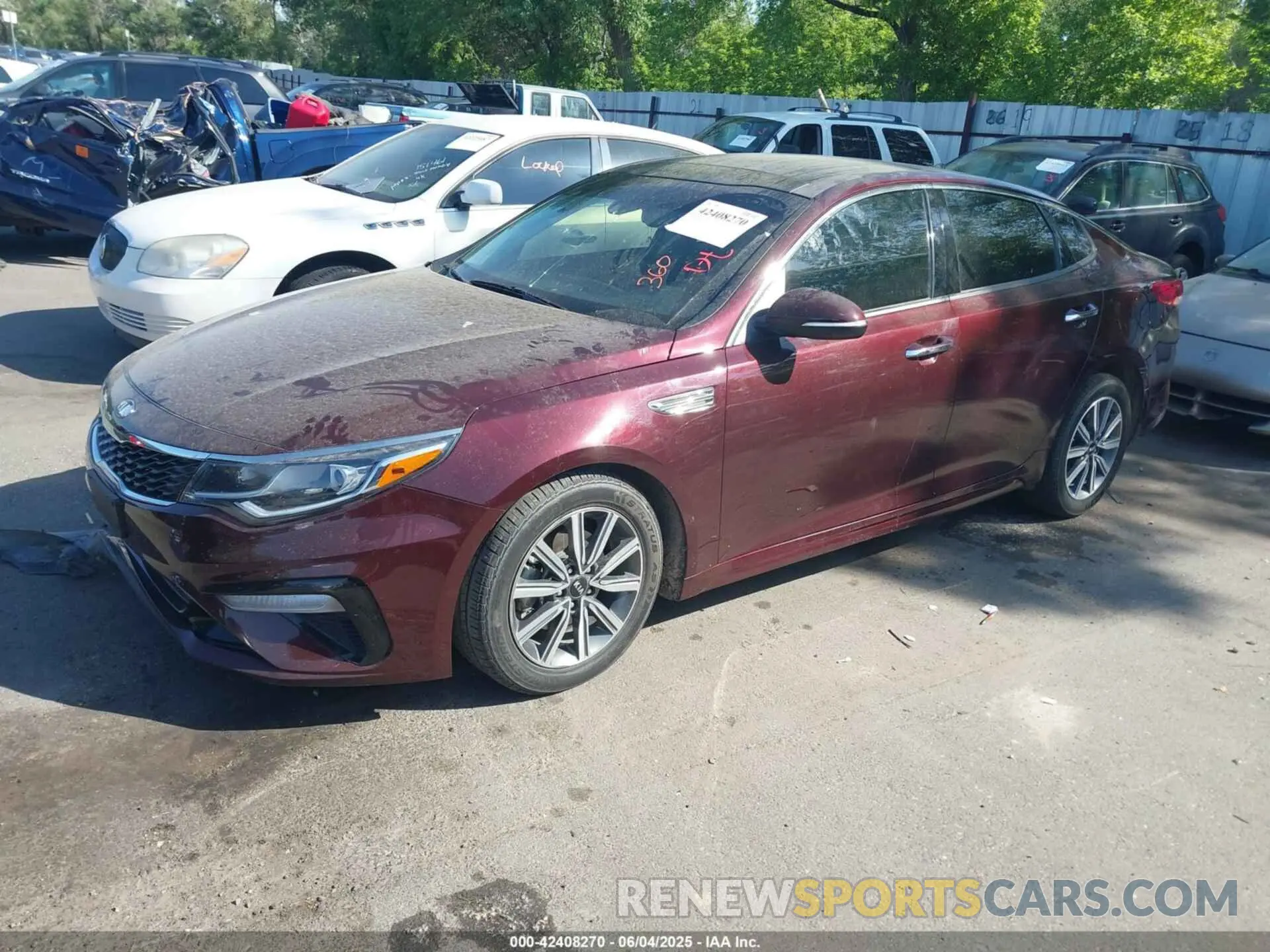 2 Photograph of a damaged car 5XXGT4L34KG300841 KIA OPTIMA 2019