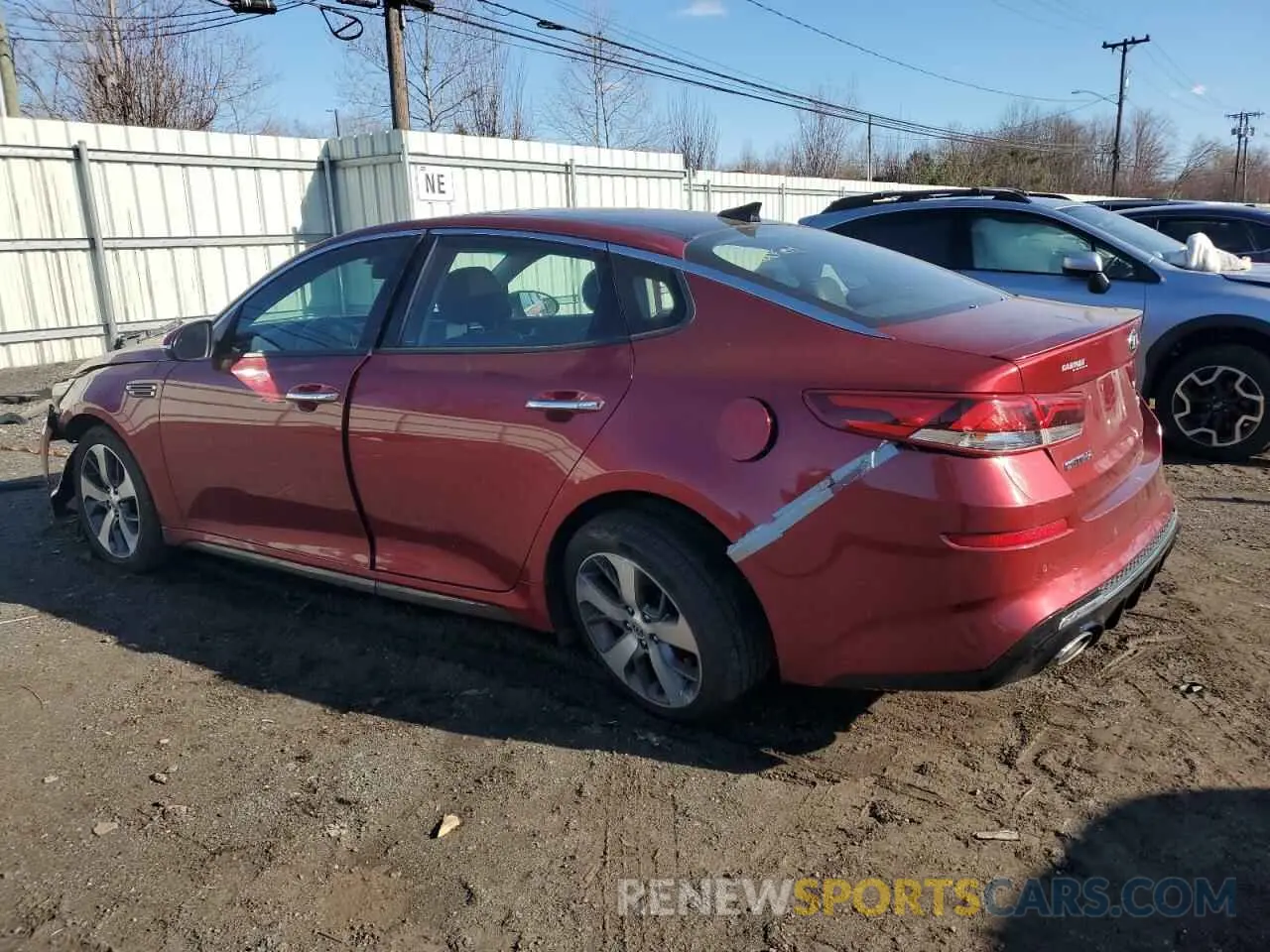 2 Photograph of a damaged car 5XXGT4L34KG303304 KIA OPTIMA 2019