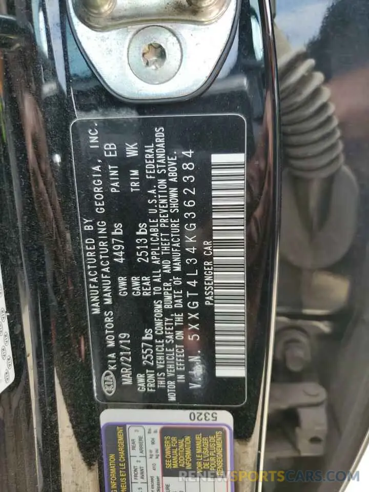 13 Photograph of a damaged car 5XXGT4L34KG362384 KIA OPTIMA 2019