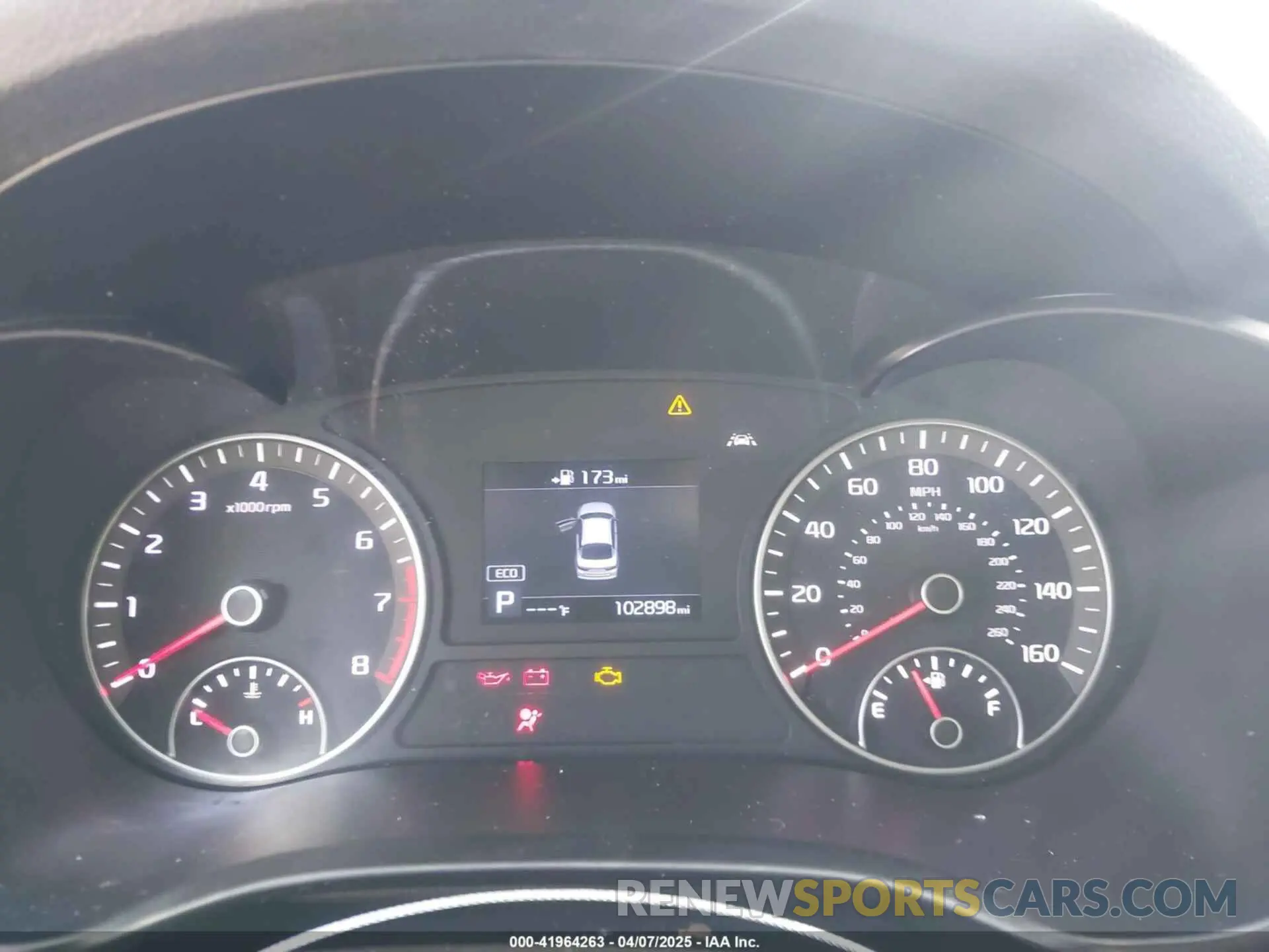 7 Photograph of a damaged car 5XXGT4L36KG292810 KIA OPTIMA 2019