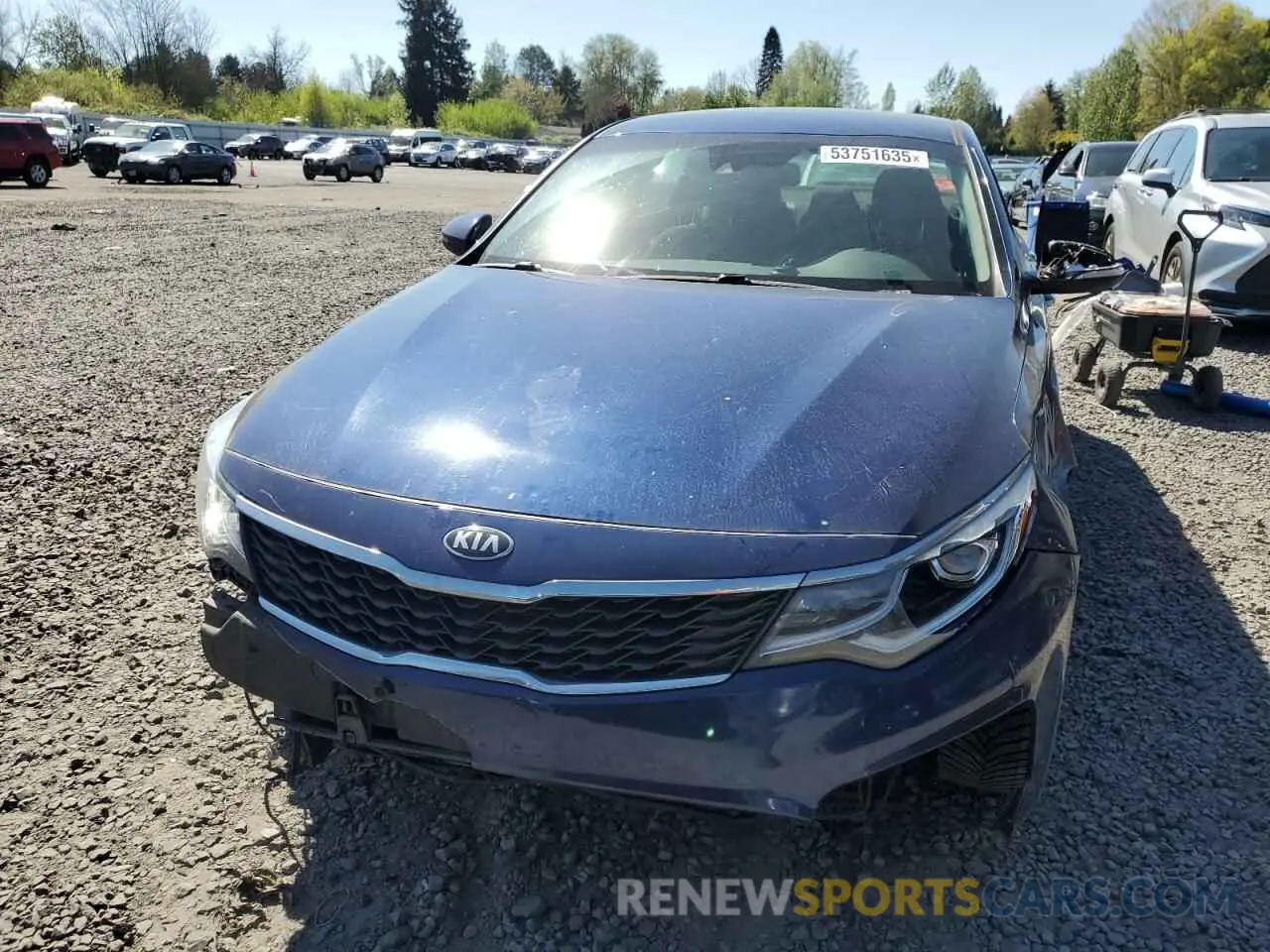 5 Photograph of a damaged car 5XXGT4L36KG296548 KIA OPTIMA 2019