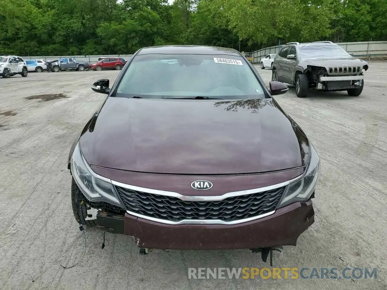 5 Photograph of a damaged car 5XXGT4L36KG320377 KIA OPTIMA 2019