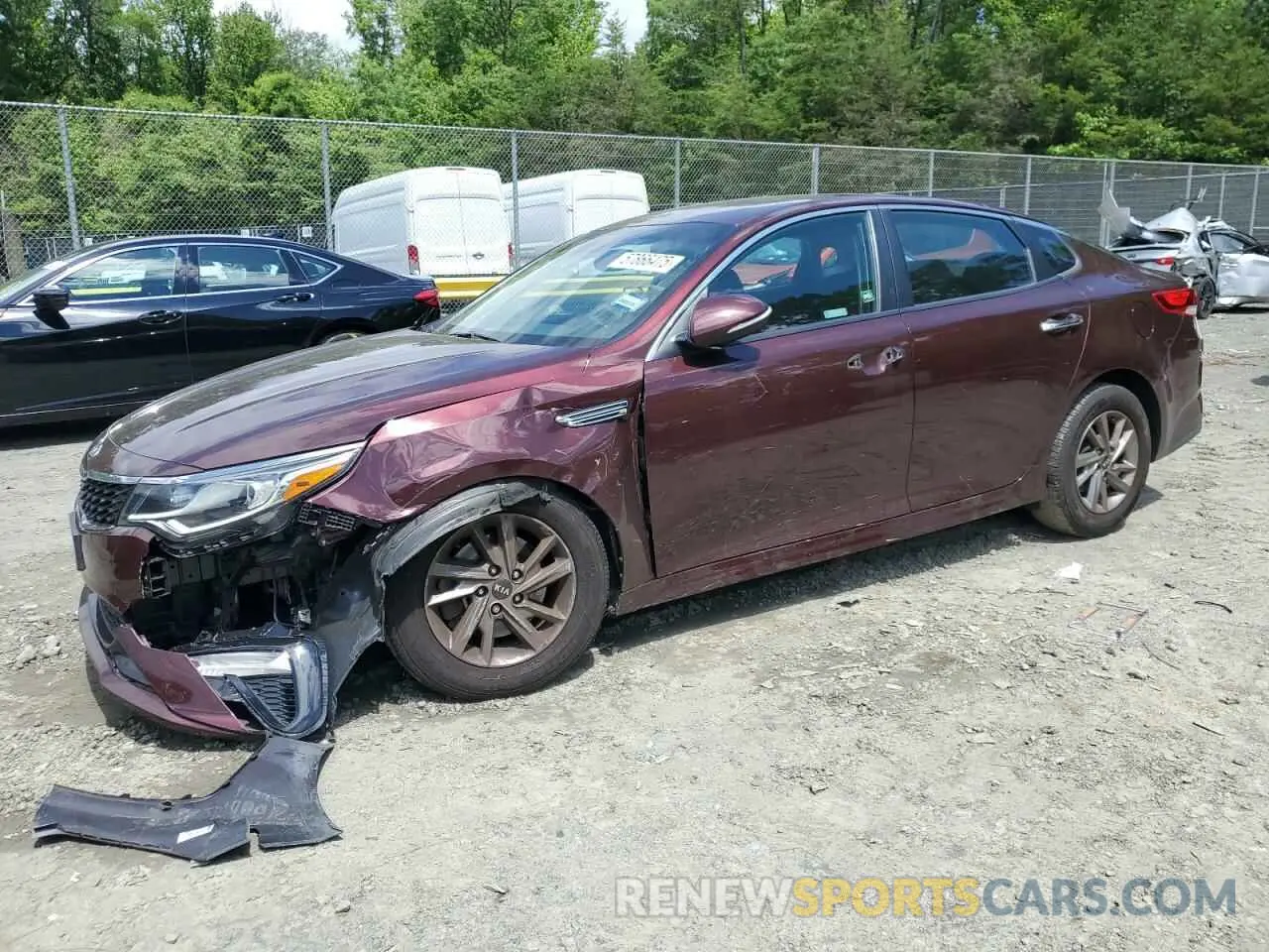 1 Photograph of a damaged car 5XXGT4L36KG338247 KIA OPTIMA 2019