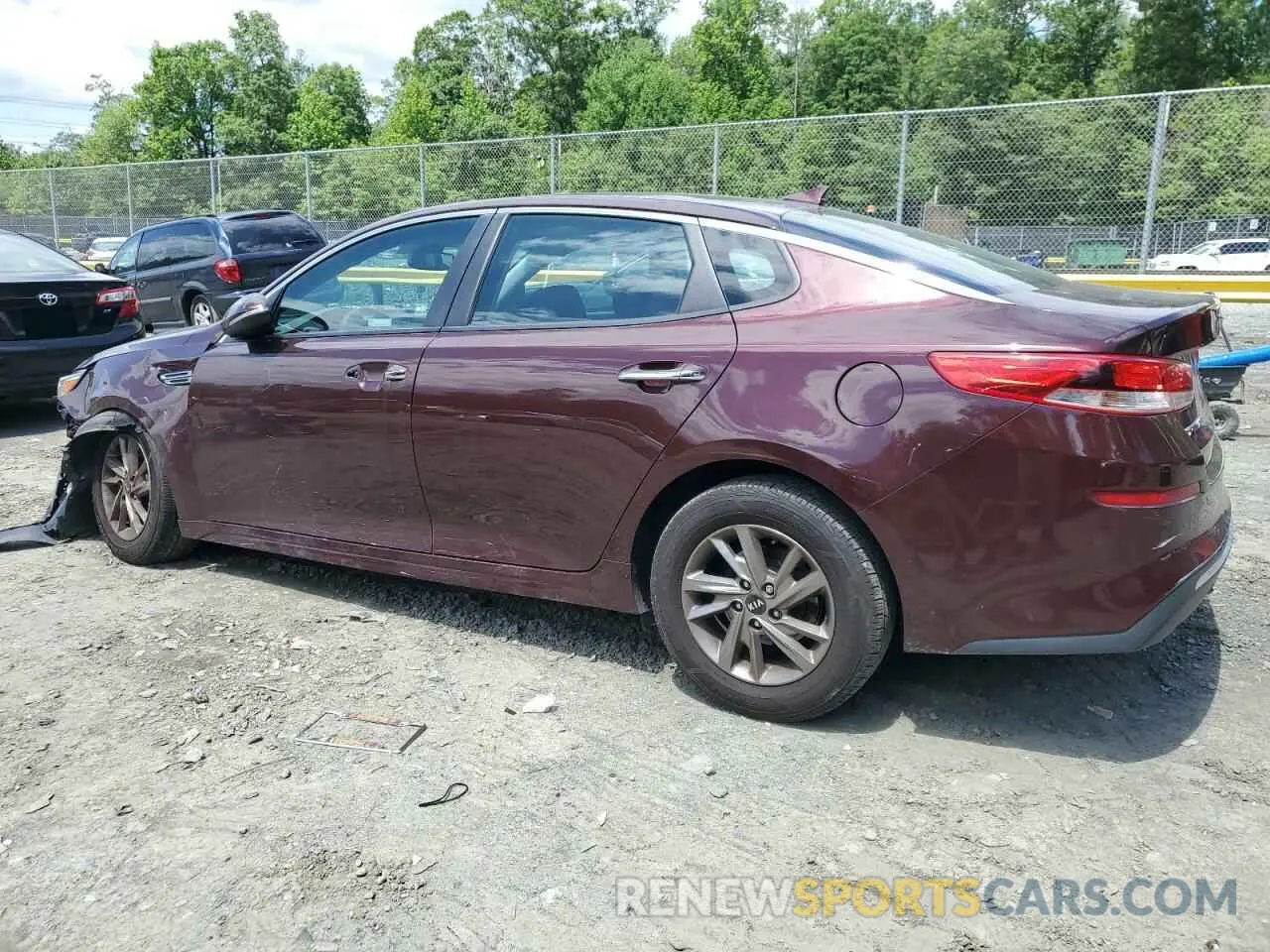 2 Photograph of a damaged car 5XXGT4L36KG338247 KIA OPTIMA 2019