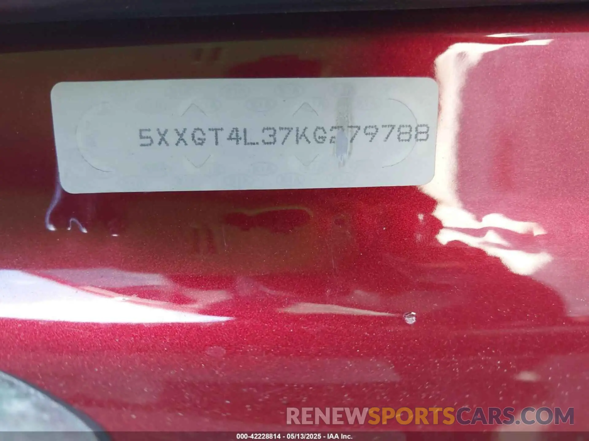 9 Photograph of a damaged car 5XXGT4L37KG279788 KIA OPTIMA 2019