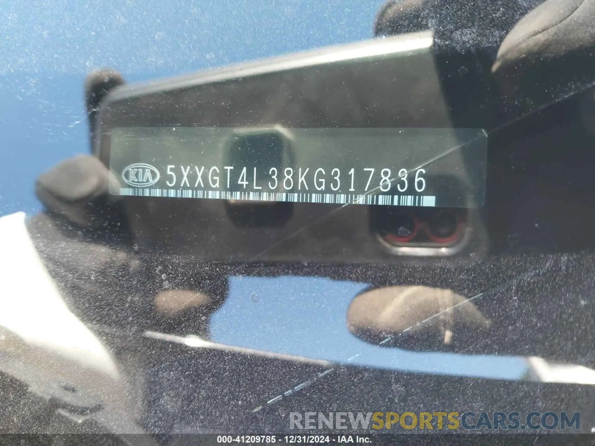 9 Photograph of a damaged car 5XXGT4L38KG317836 KIA OPTIMA 2019