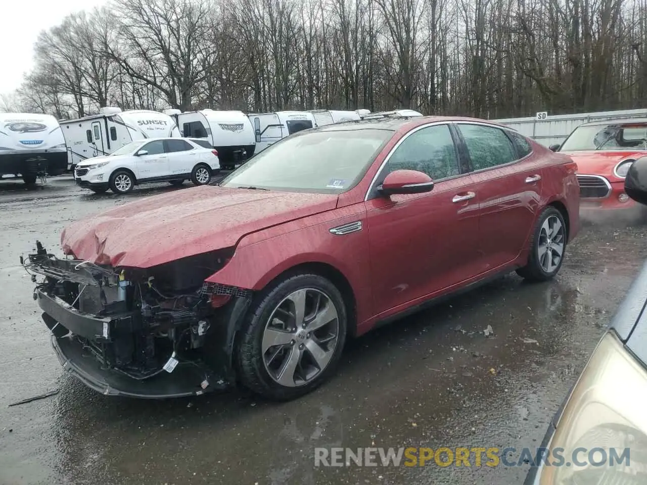 1 Photograph of a damaged car 5XXGT4L38KG375705 KIA OPTIMA 2019