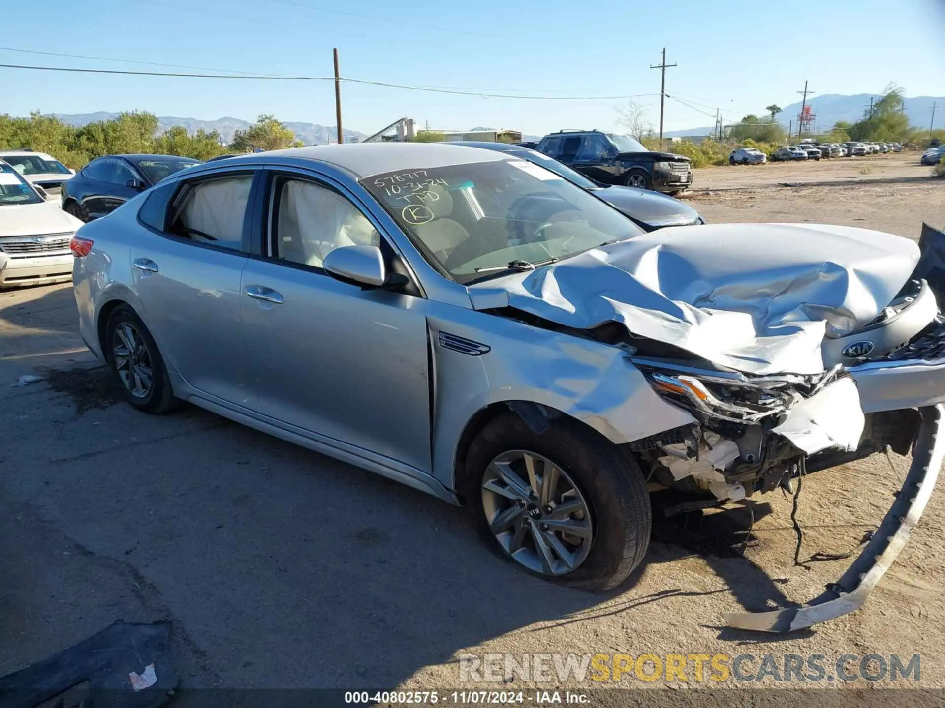 1 Photograph of a damaged car 5XXGT4L3XKG334945 KIA OPTIMA 2019