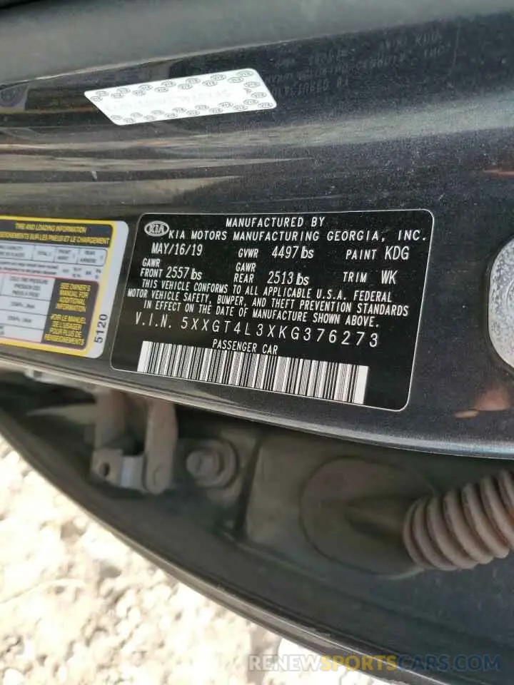 13 Photograph of a damaged car 5XXGT4L3XKG376273 KIA OPTIMA 2019