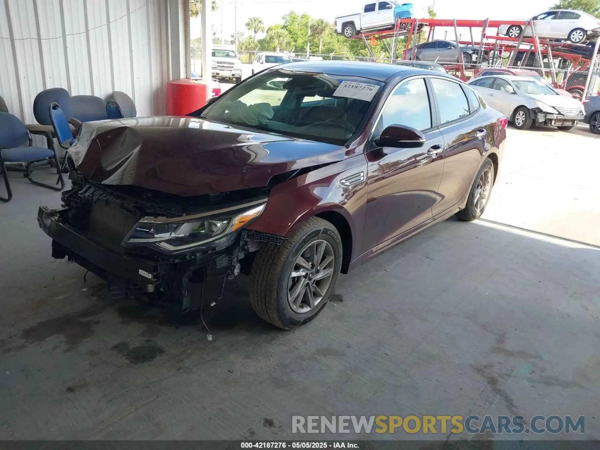 2 Photograph of a damaged car 5XXGT4L31LG444834 KIA OPTIMA 2020